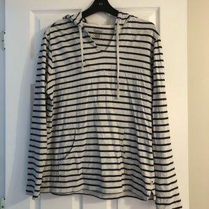 Lucky Brand Striped Long-Sleeve Hooded Shirt